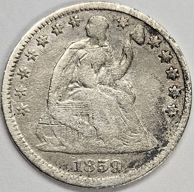 1859 Seated Liberty Half Dime Fine