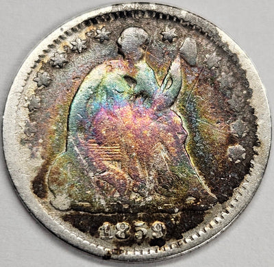 1859-O Seated Liberty Half Dime Very Good