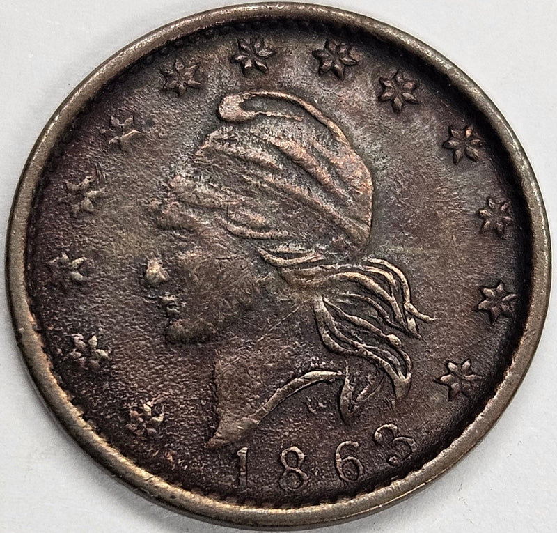 1863 Army Navy Civil War Token . . . . Extremely Fine