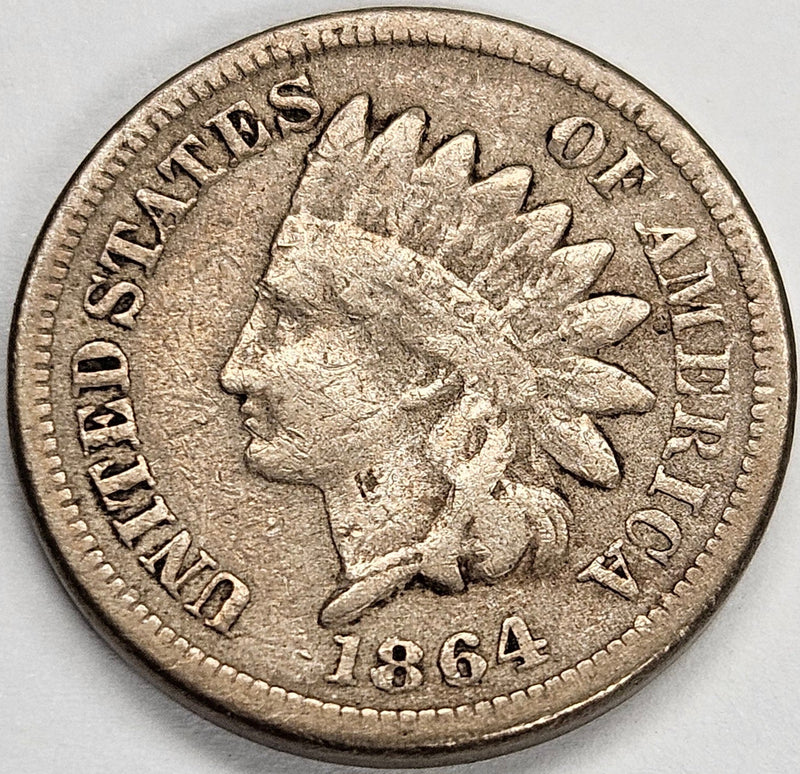 1864 Copper-Nickel Indian Cent . . . . Very Good