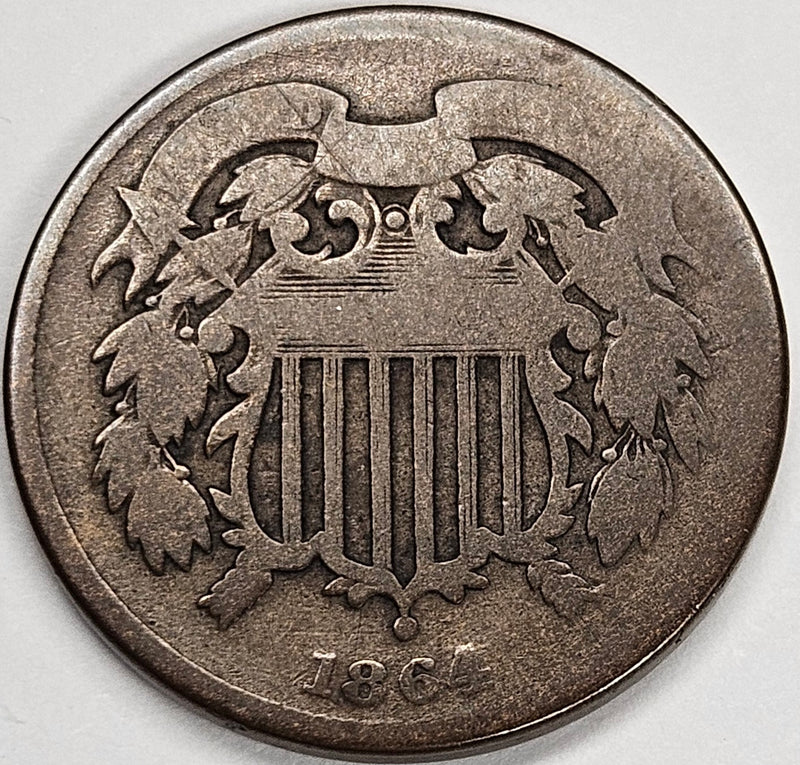 1864 Two Cent Piece . . . . About Good