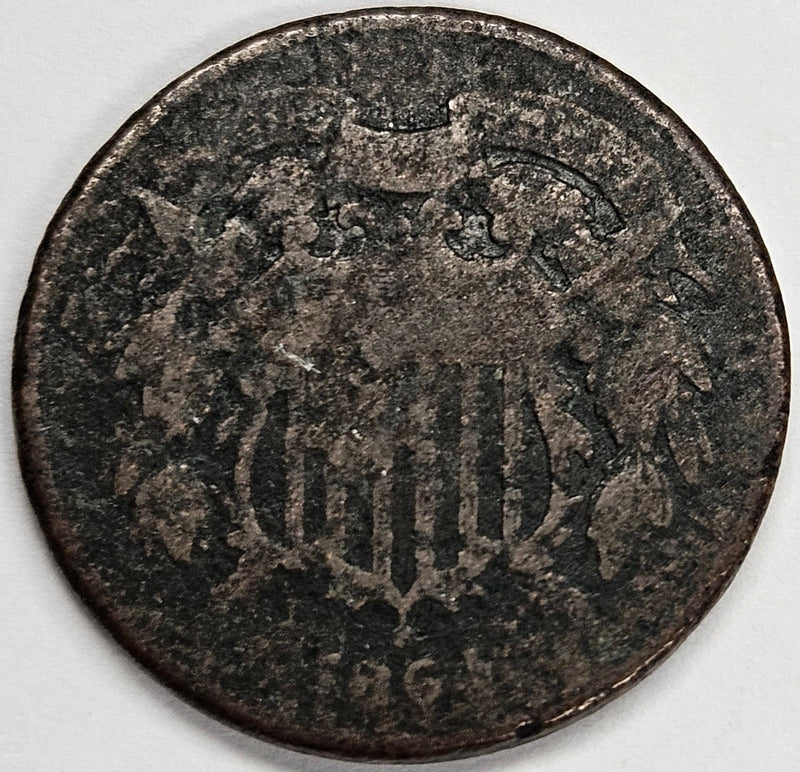 1864 Two Cent Piece Poor corrosion