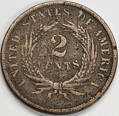 1864 Two Cent Piece . . . . VF pitting
