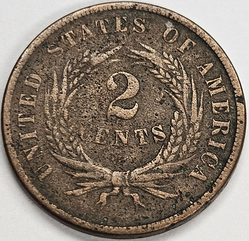 1864 Two Cent Piece . . . . VF pitting