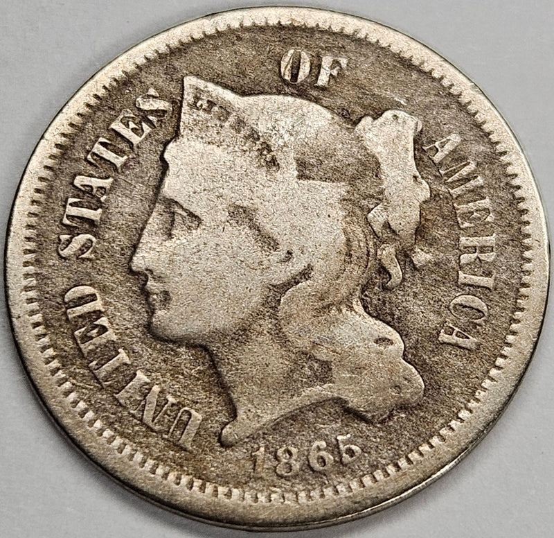 1865 Nickel Three Cent Piece . . . . Fine
