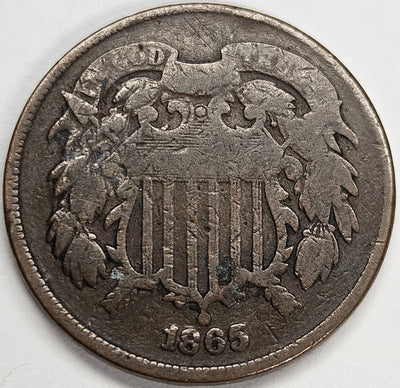 1865 Two Cent Piece Good/VG