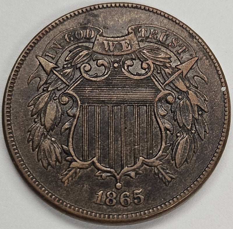 1865 Two Cent Piece . . . . Extremely Fine