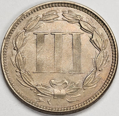 1866 Nickel Three Cent Piece . . . . Choice Brilliant Uncirculated