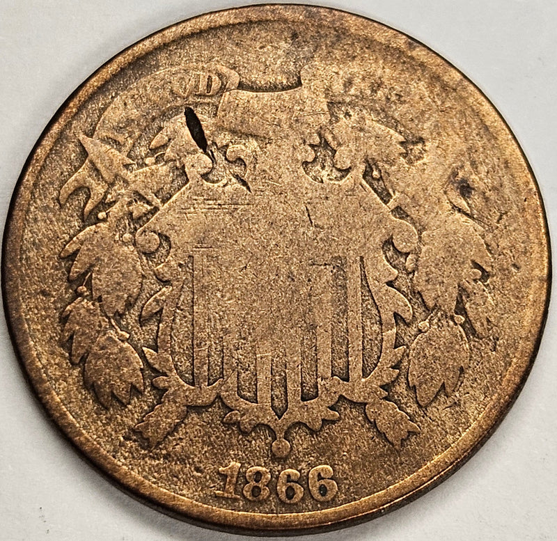 1866 Two Cent Piece . . . . About Good