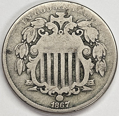 1867 Shield Nickel Good