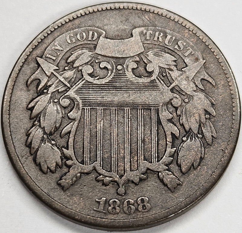 1868 Two Cent Piece . . . . Very Fine