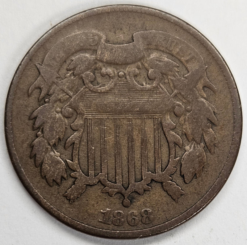 1868 Two Cent Piece Very Good