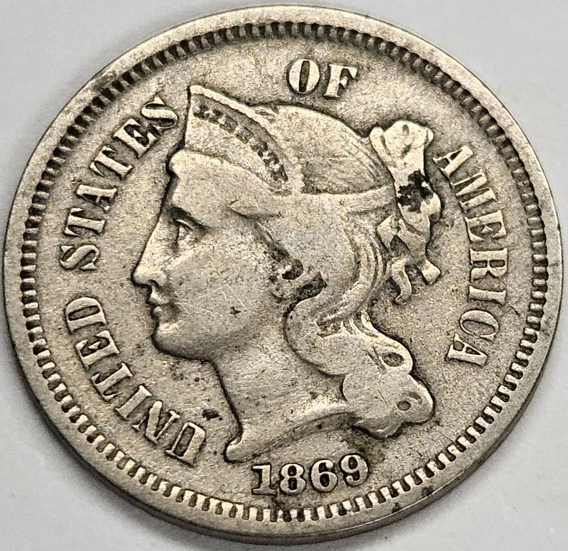 1869 Nickel Three Cent Piece . . . . Very Fine