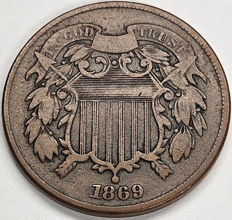 1869 Two Cent Piece . . . . Fine