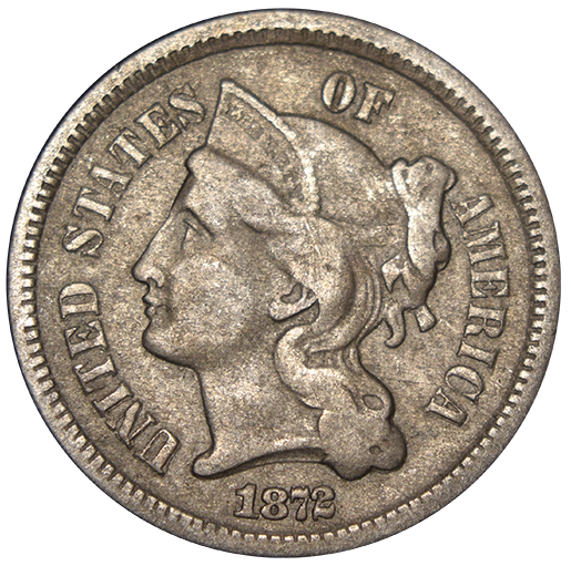 1872 Nickel Three Cent Piece . . . . Very Fine