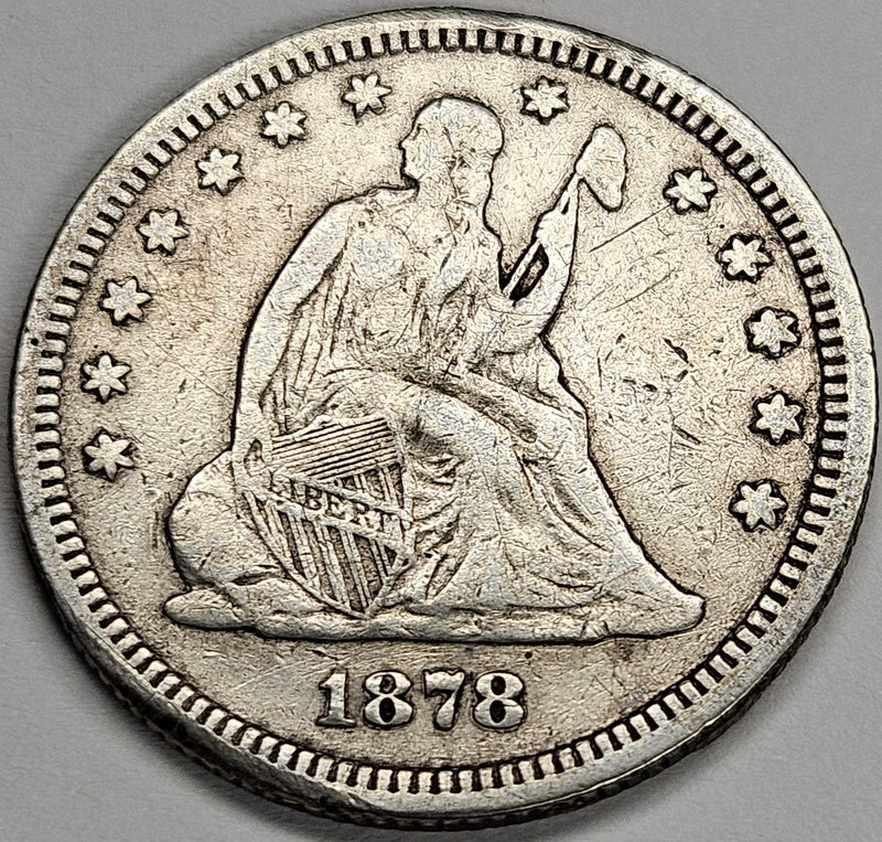 1878 Seated Liberty Quarter . . . . VF/XF