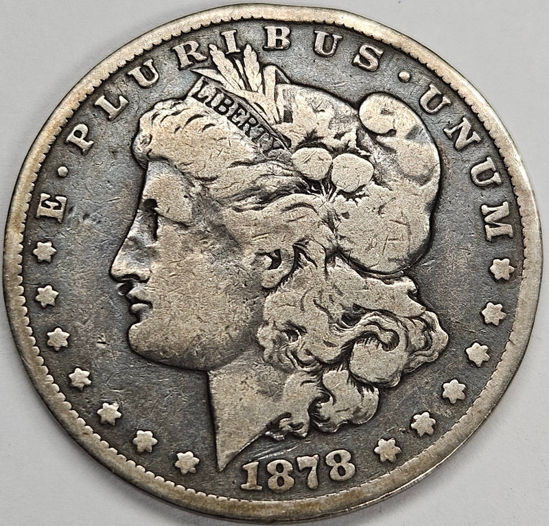 1878-CC Morgan Dollar Fine rim bumps
