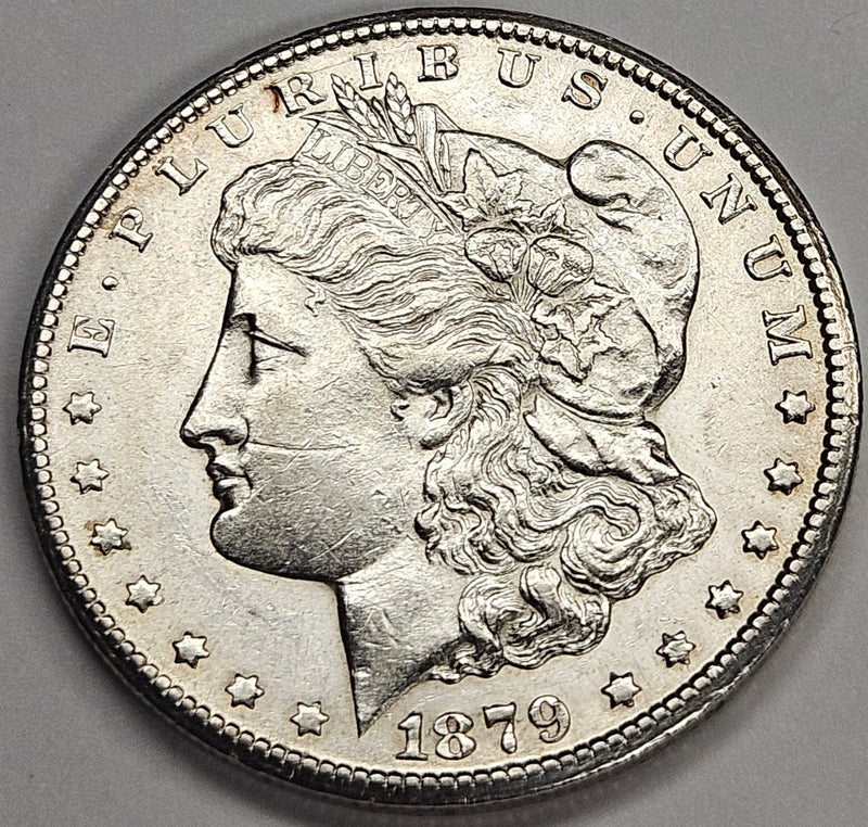 1879-CC Capped CC Morgan Dollar Choice About Uncirculated