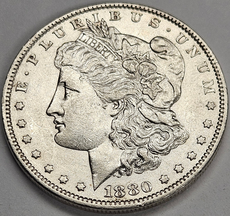 1880-O Micro o Morgan Dollar Choice About Uncirculated