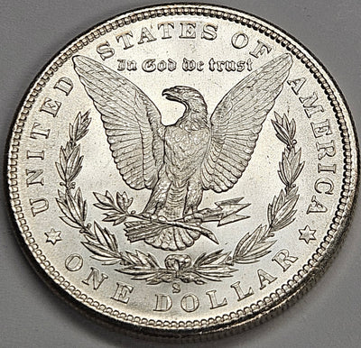 1880-S Morgan Dollar . . . . Choice BU wood chips