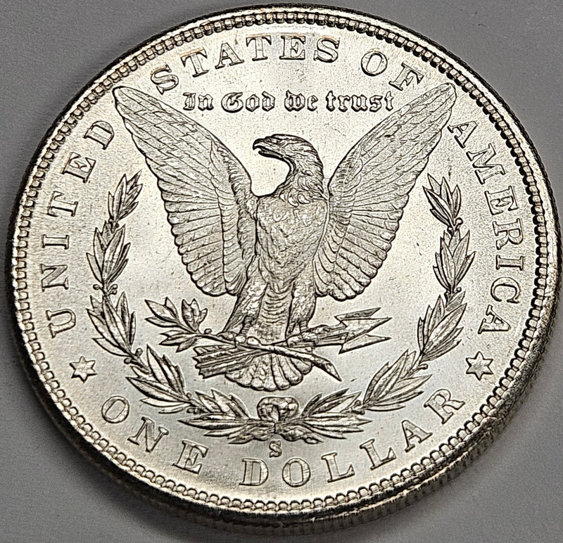1880-S Morgan Dollar . . . . Choice BU wood chips