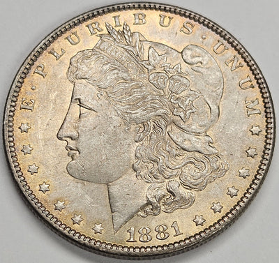1881 Morgan Dollar Choice BU Toned