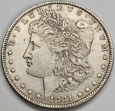1881-O Morgan Dollar Uncirculated cleaned