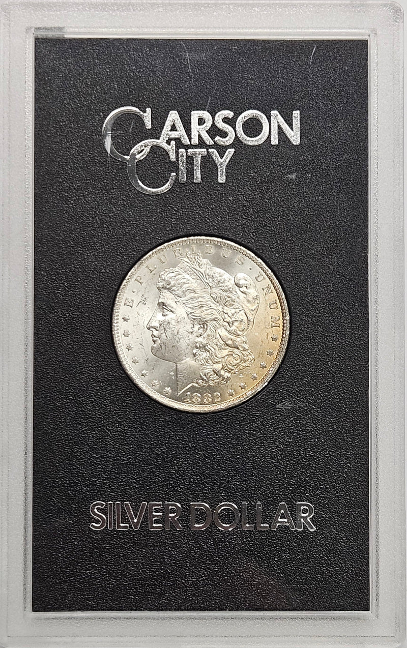 1882-CC Morgan Dollar GSA Case Choice BU Toned
