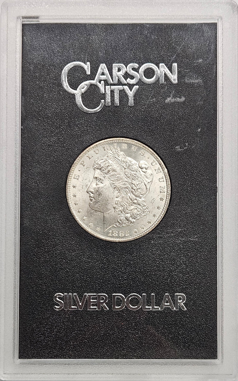1882-CC Morgan Dollar GSA Case Select BU+ Toned Reverse
