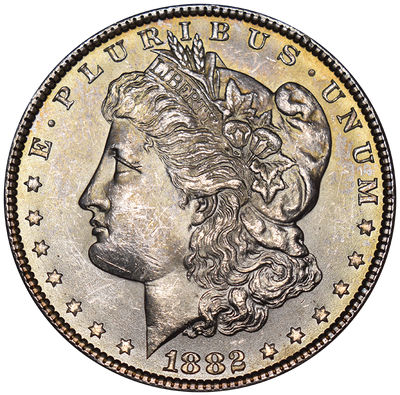 1882 Morgan Dollar Choice BU+