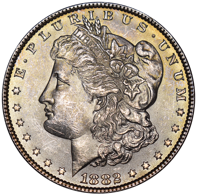 1882 Morgan Dollar Choice BU+