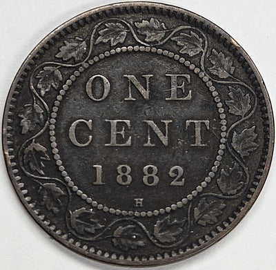1882-H Canadian Cent Fine