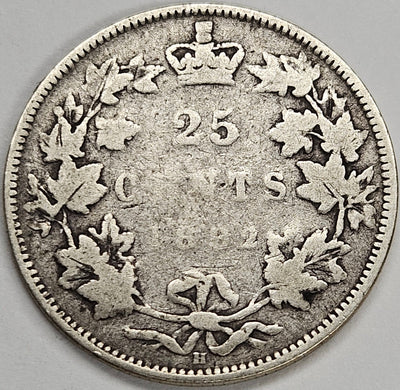 1882-H Canadian Quarter Very Good
