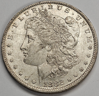 1882-O/S Morgan Dollar Select BU+