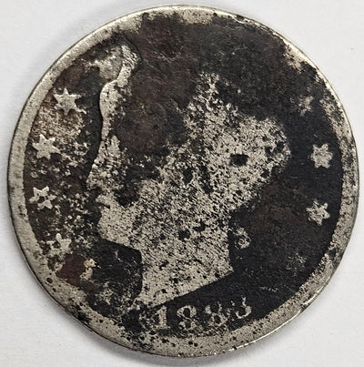 1883 CENTS Liberty Nickel AG bad corrosion