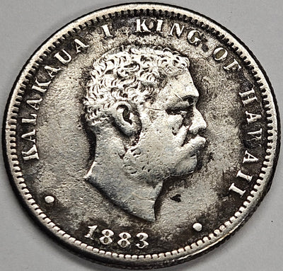 1883 Hawaii Quarter Very Fine