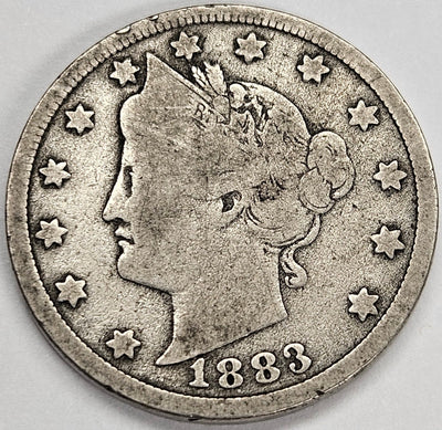 1883 No CENTS Liberty Nickel Very Good