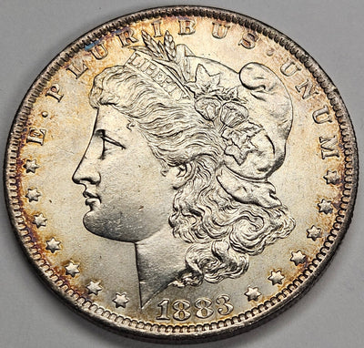 1883-O Morgan Dollar Gem BU reverse Color!