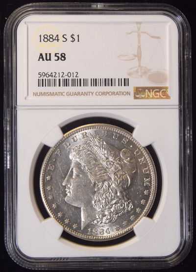 1884-S Morgan Dollar NGC AU-58