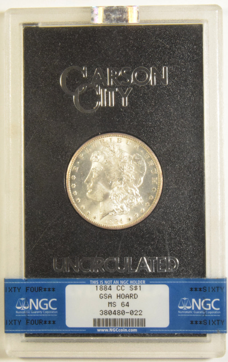 1884-CC Morgan Dollar . . . . GSA Case NGC MS-64