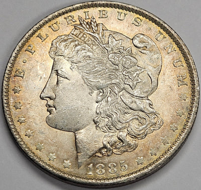 1885-O Morgan Dollar Choice BU+ Toning!