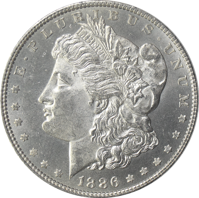 1886 Morgan Dollar . . . . Choice BU Prooflike
