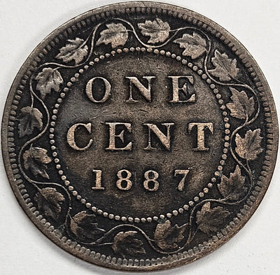 1887 Canadian Cent VF/XF