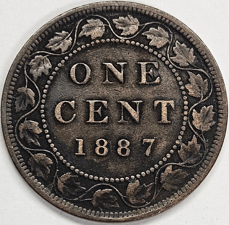 1887 Canadian Cent VF/XF
