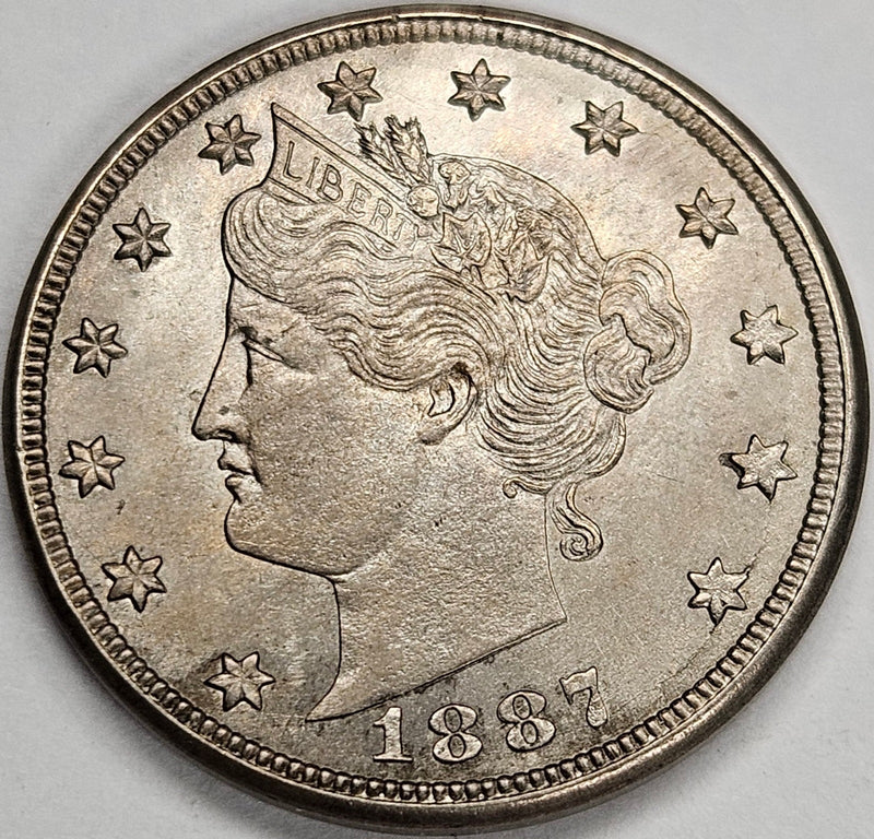 1887 Liberty Nickel Choice BU+