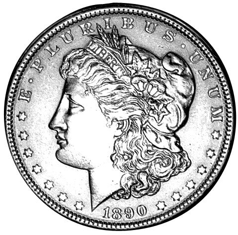 1890 Morgan Dollar Select Brilliant Uncirculated
