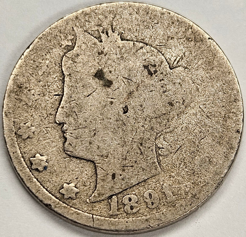 1891 Liberty Nickel . . . . About Good