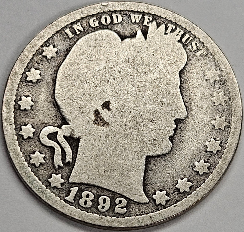 1892 Barber Quarter . . . . AG/Good