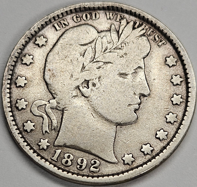 1892 Barber Quarter . . . . Fine