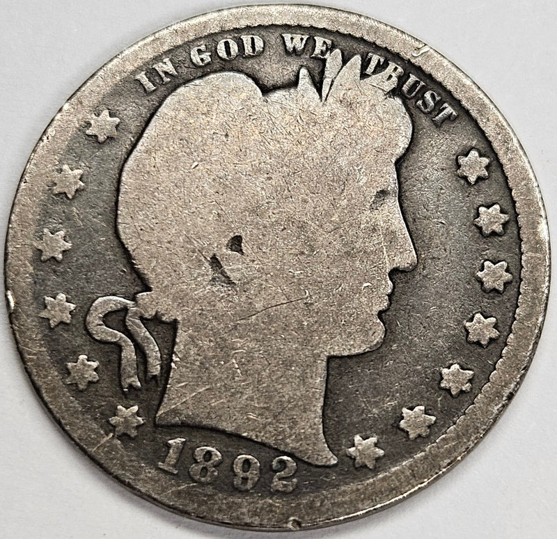 1892 Barber Quarter Good